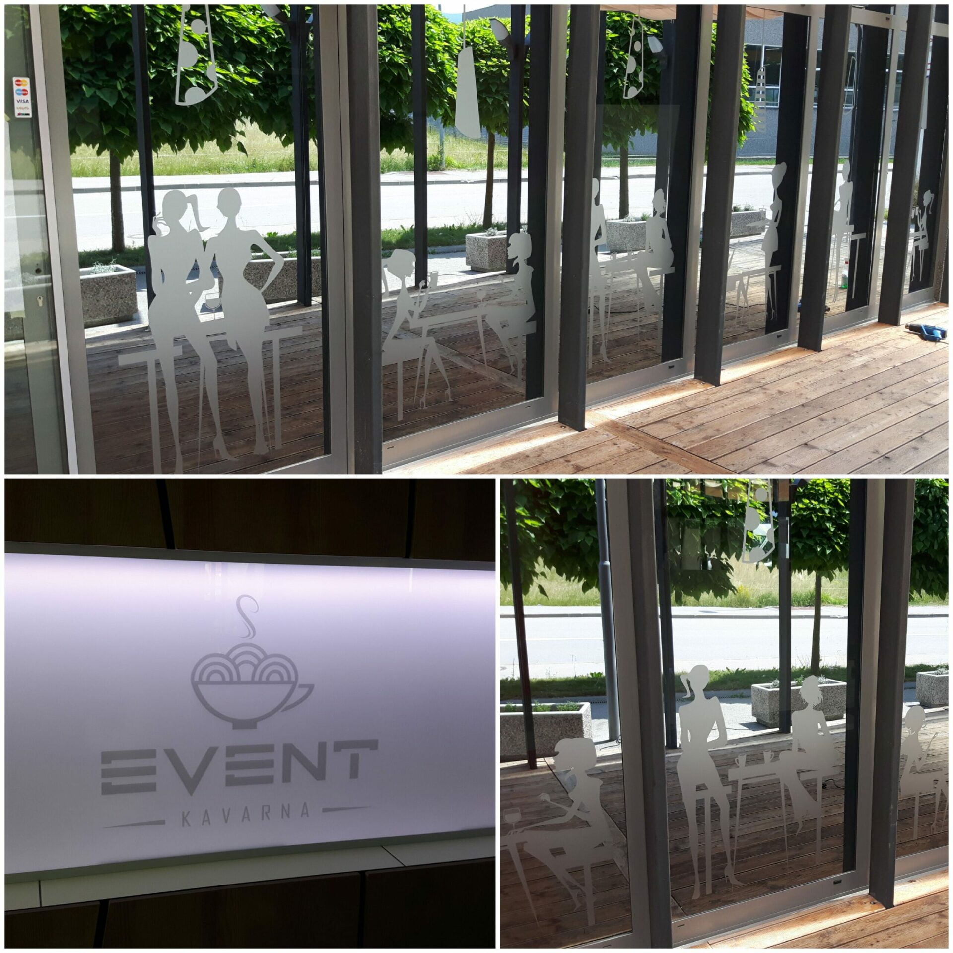 Nalepke steklo silhuete