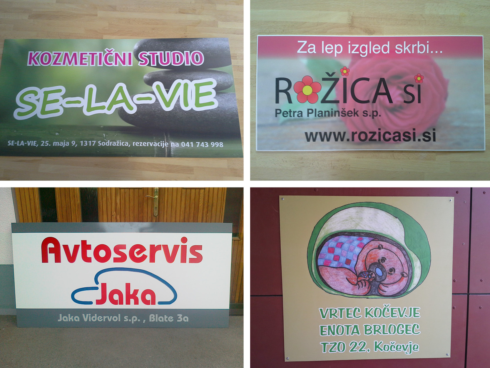 Tabla za označitev storitev