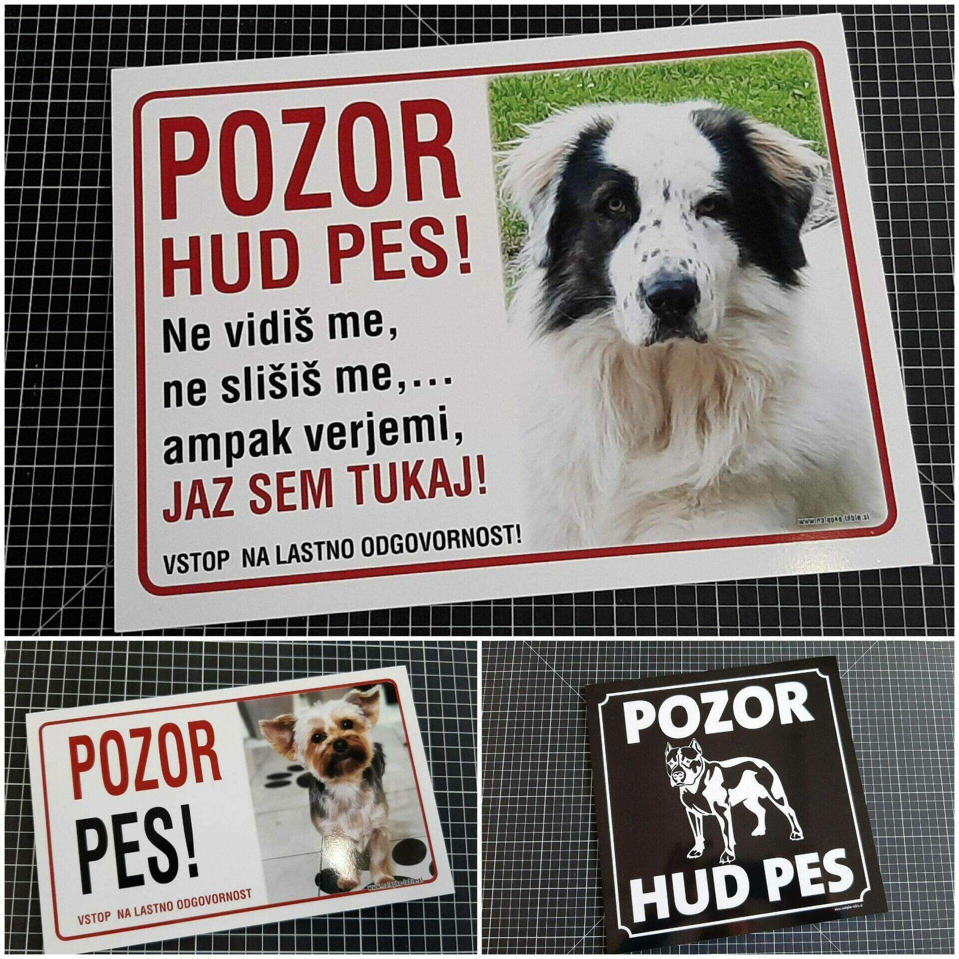 Tablica pozor hud pes