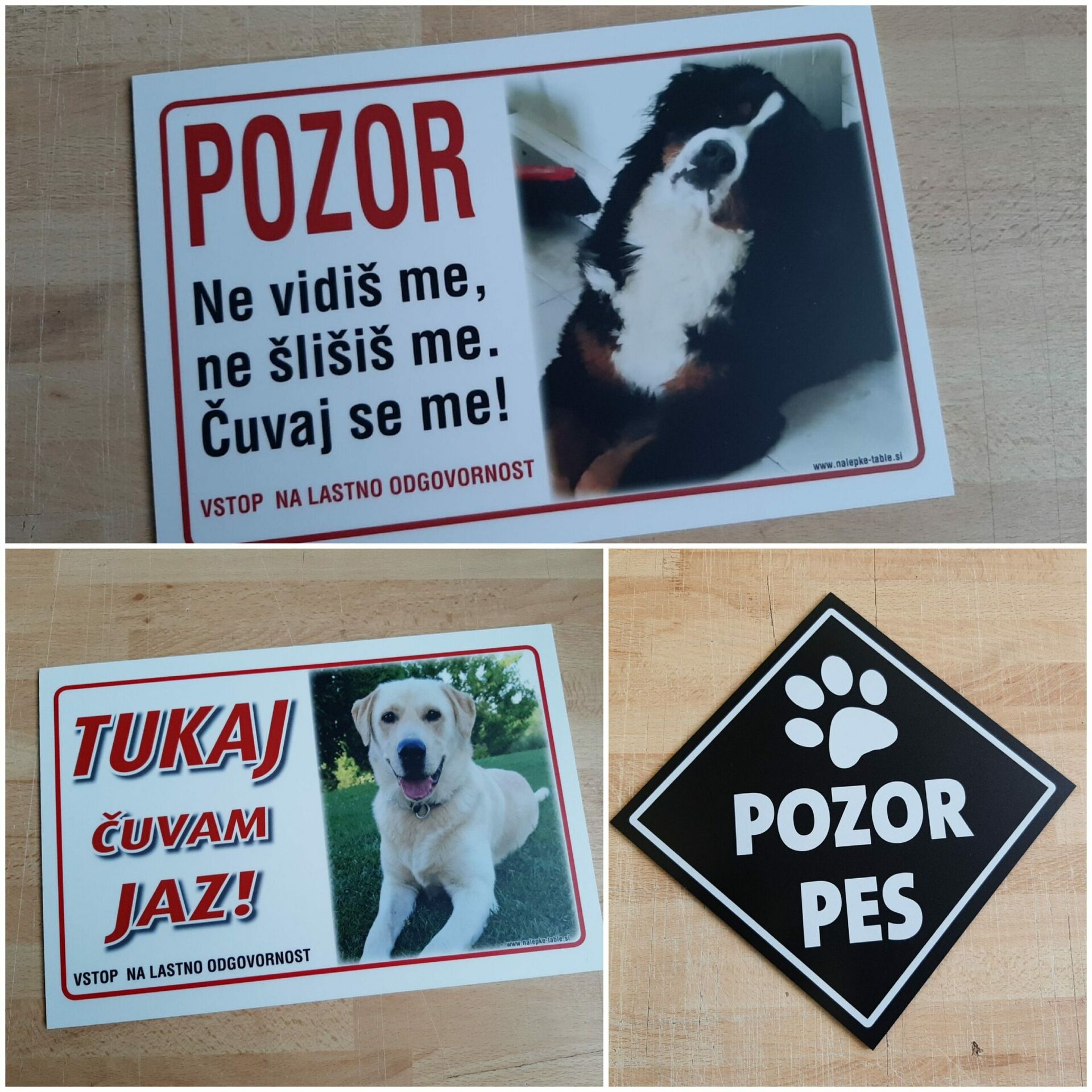 Tablica z sliko vasega psa